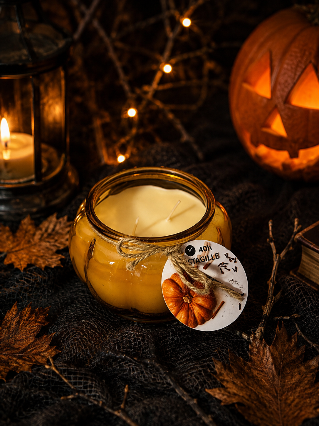 IKEA HÖSTAGILLE Spiced Pumpkin Scented Candle – 2 Wick