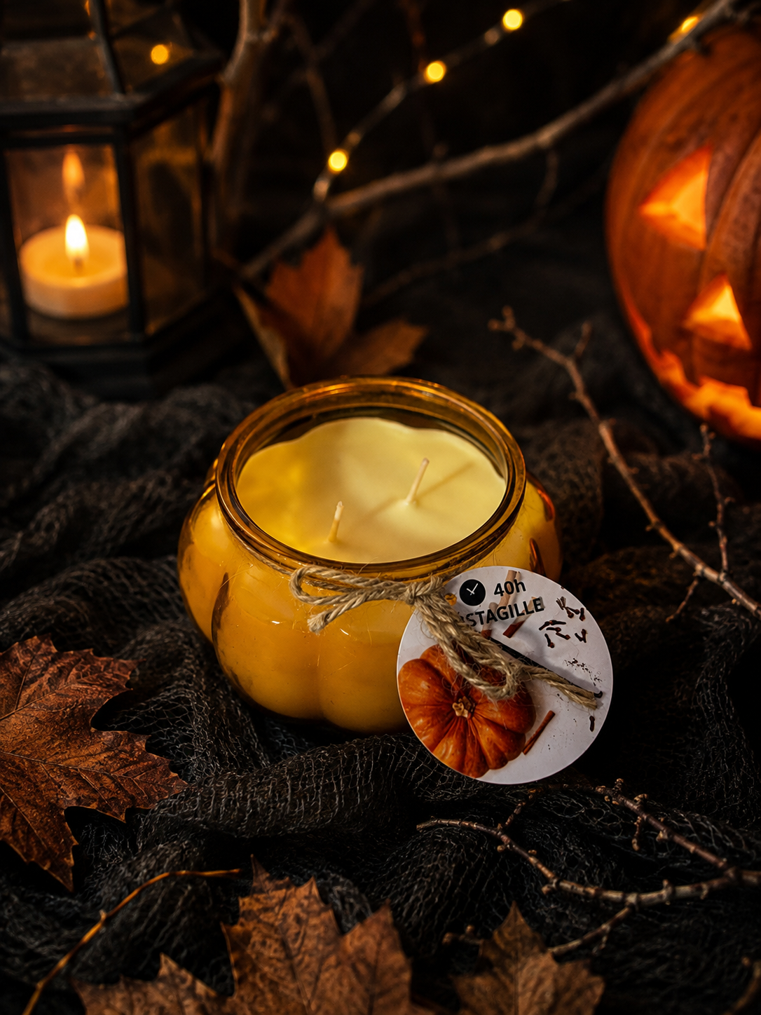 IKEA HÖSTAGILLE Spiced Pumpkin Scented Candle – 2 Wick
