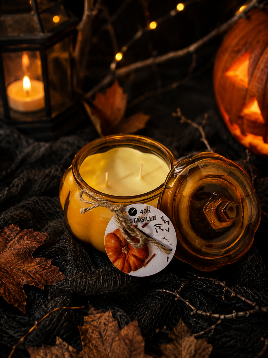 IKEA HÖSTAGILLE Spiced Pumpkin Scented Candle – 2 Wick