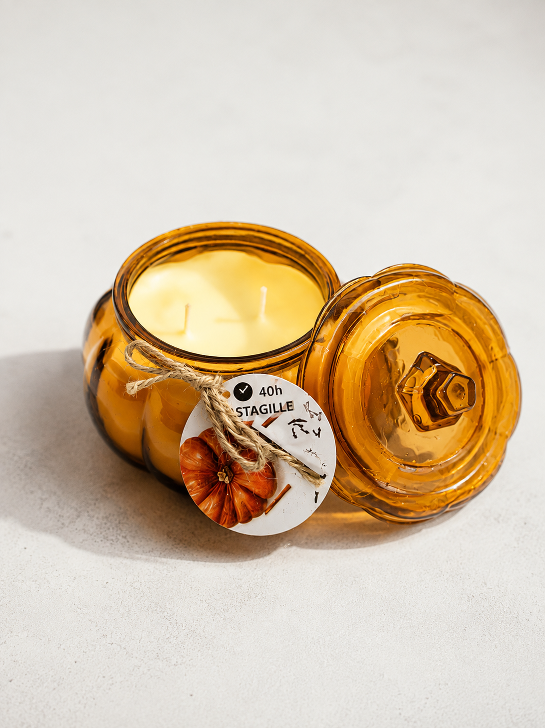 IKEA HÖSTAGILLE Spiced Pumpkin Scented Candle – 2 Wick