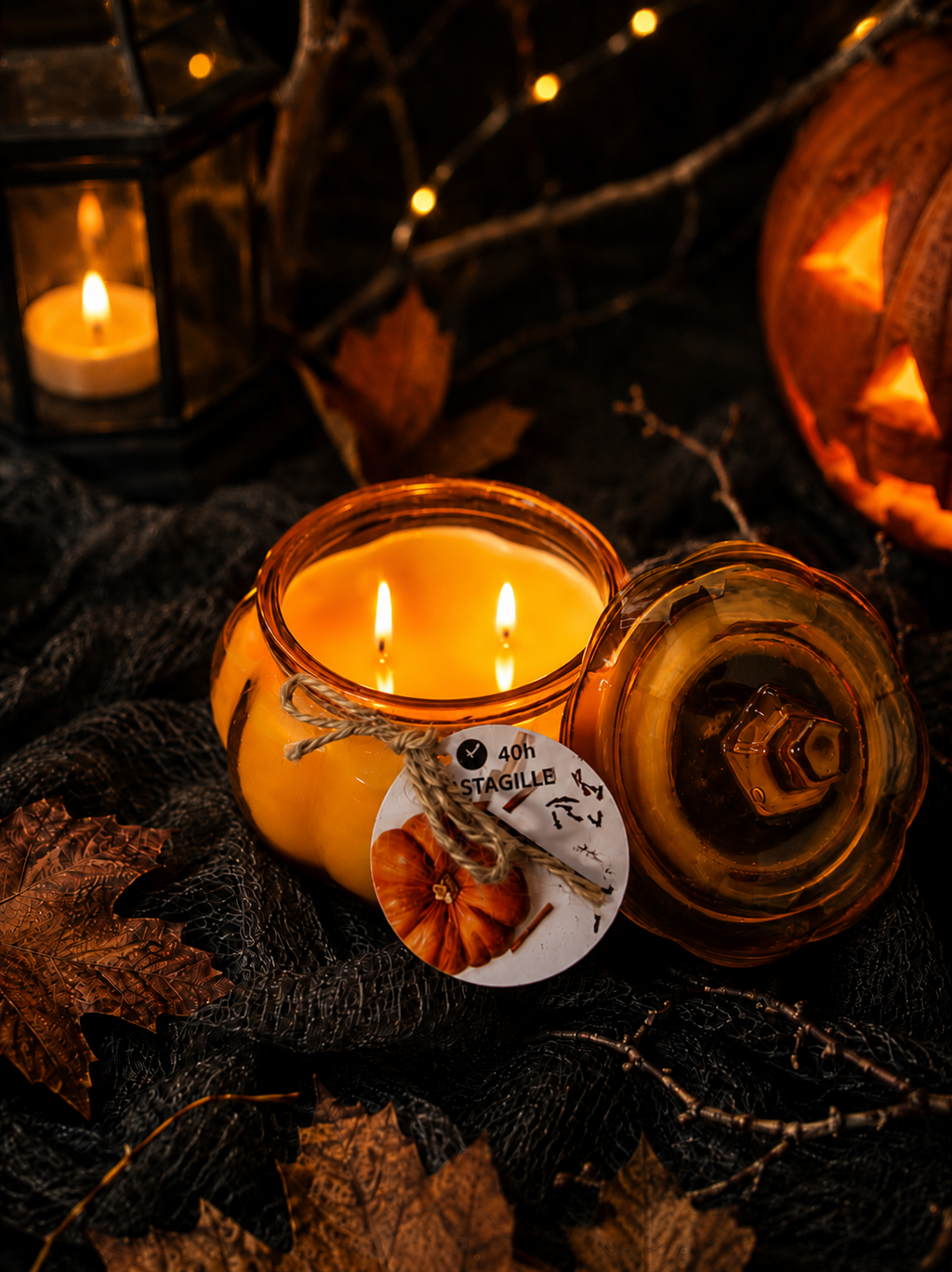 IKEA HÖSTAGILLE Spiced Pumpkin Scented Candle – 2 Wick