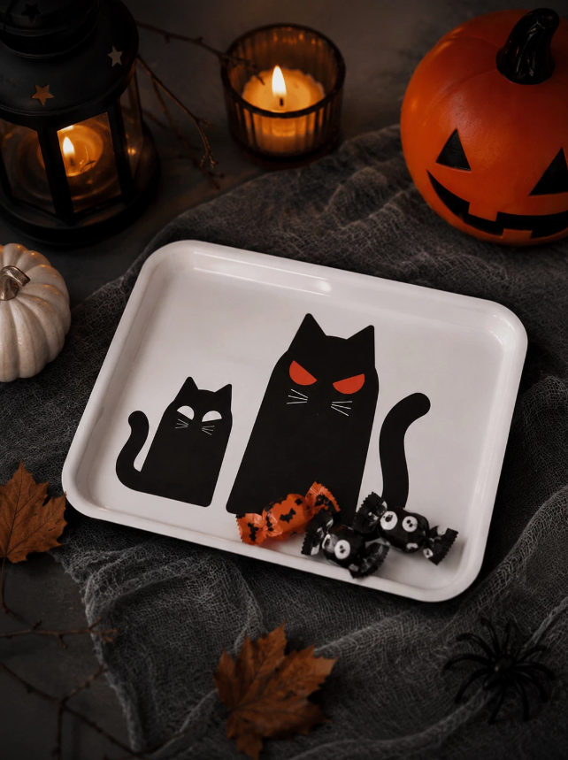 IKEA KUSTFYR Cat Halloween Tray 20×28 cm