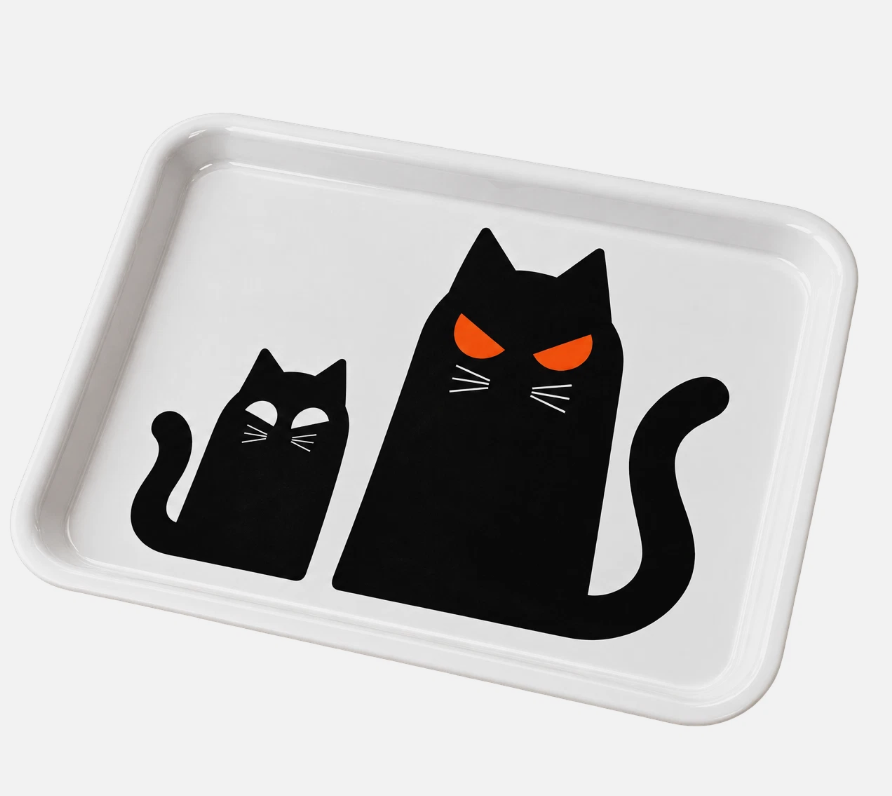 IKEA KUSTFYR Cat Halloween Tray 20×28 cm