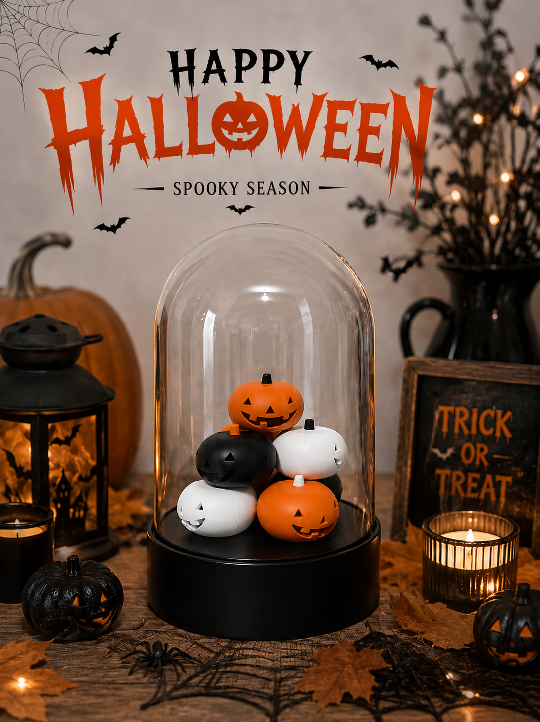 IKEA KUSTFYR LED Pumpkin Table Decoration – Halloween 17 cm
