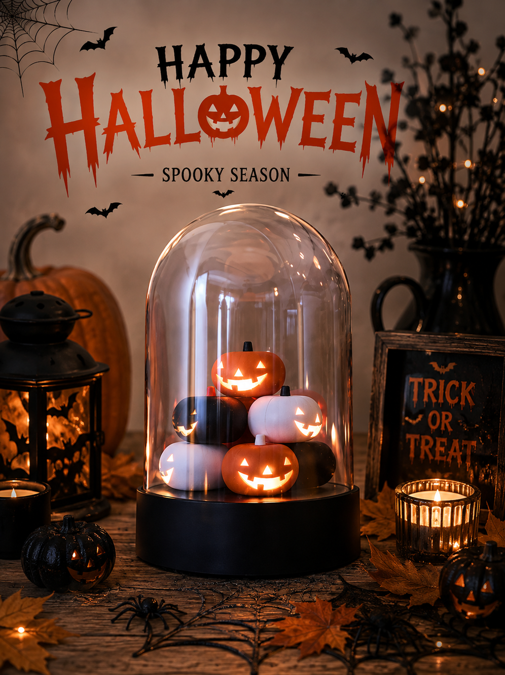 IKEA KUSTFYR LED Pumpkin Table Decoration – Halloween 17 cm
