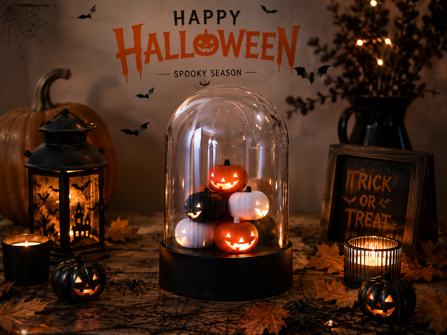 IKEA KUSTFYR LED Pumpkin Table Decoration – Halloween 17 cm
