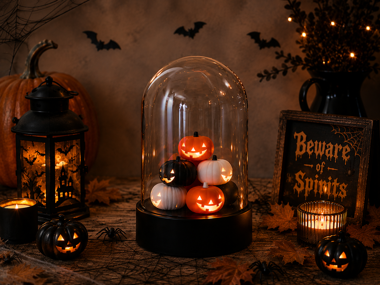 IKEA KUSTFYR LED Pumpkin Table Decoration – Halloween 17 cm