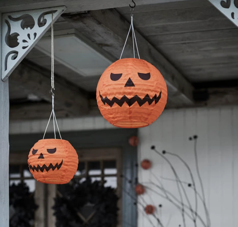 IKEA KUSTFYR Pumpkin LED Pendant Lamp – Halloween 22 cm