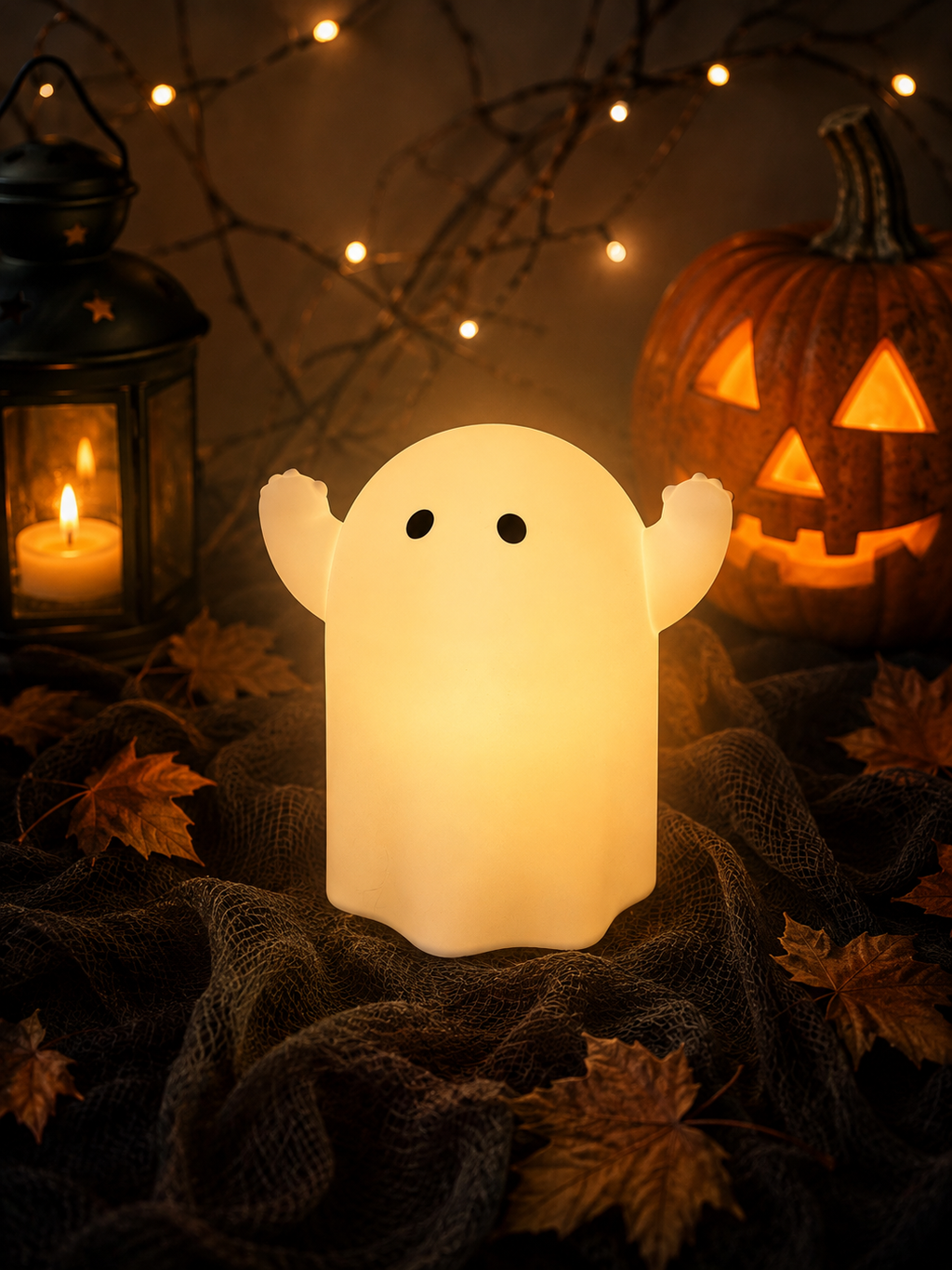 KEA KUSTFYR Ghost LED Table Lamp – Halloween Decorative Light