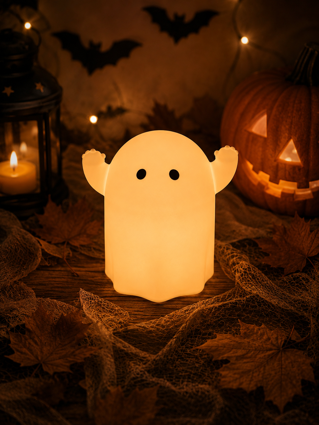 KEA KUSTFYR Ghost LED Table Lamp – Halloween Decorative Light