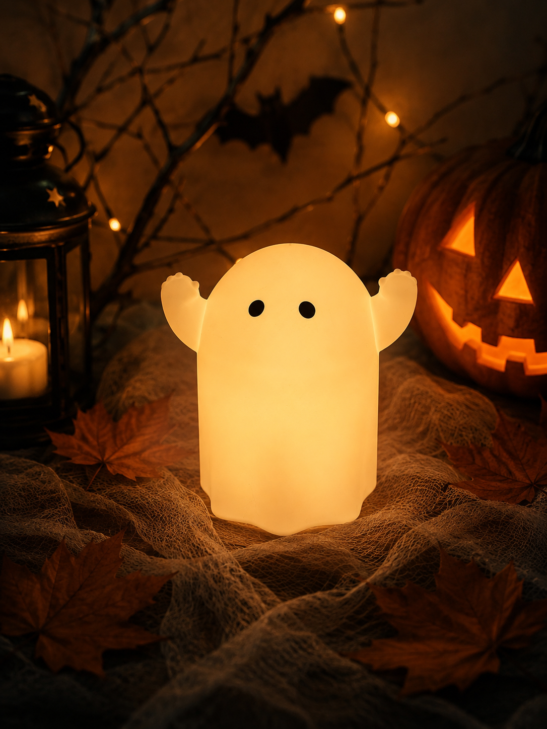 KEA KUSTFYR Ghost LED Table Lamp – Halloween Decorative Light
